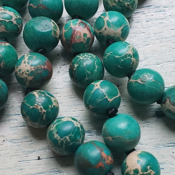 Green turquoise bead Necklace - Picture 1 of 3